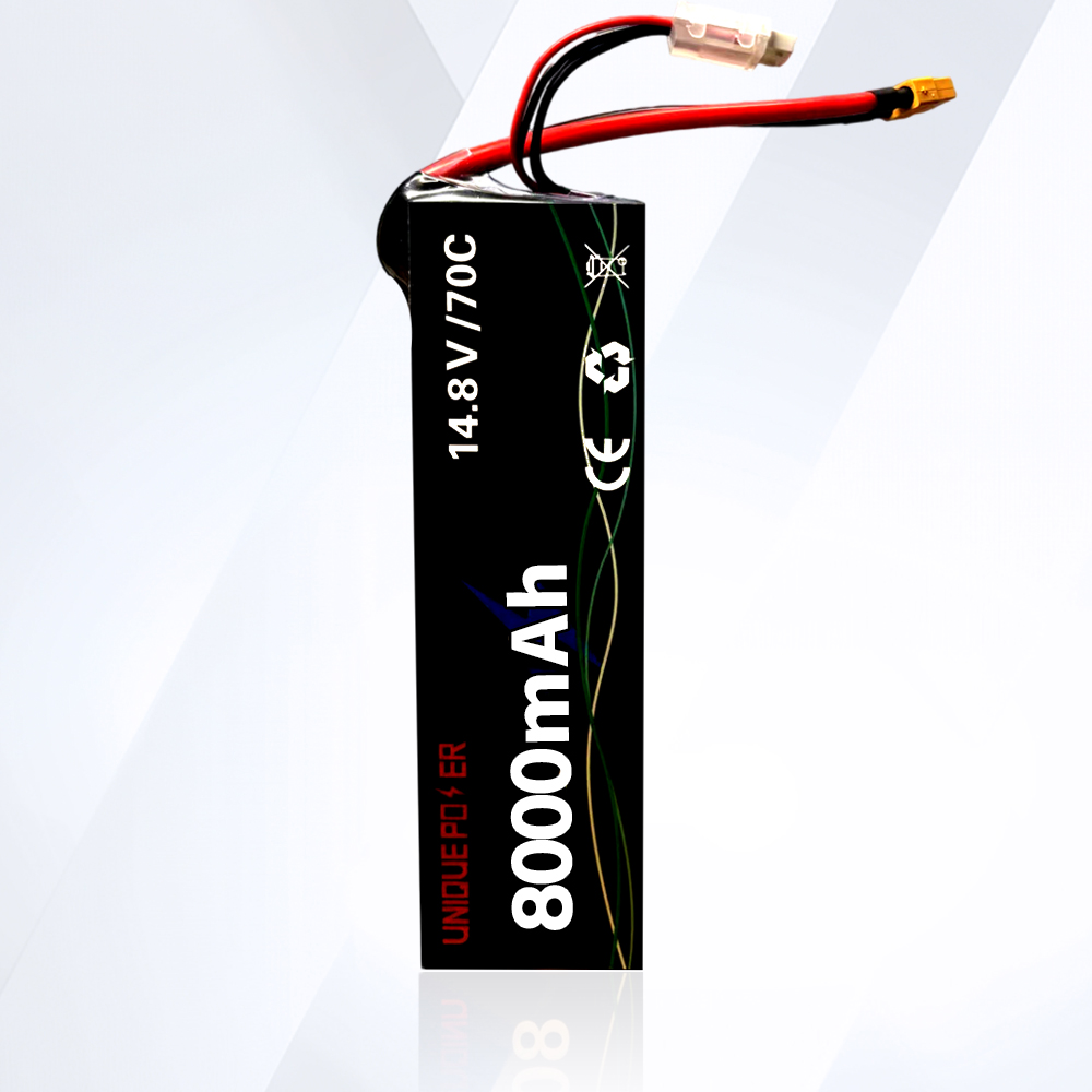 High rate drone LIPO battery RC car 8000mAh 14.8V 70C