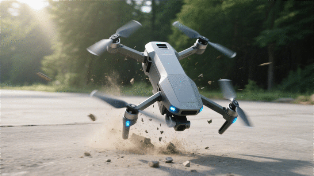 what are the consequences of an abrupt power failure in a drone