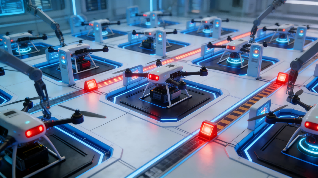 drone batteries are charging