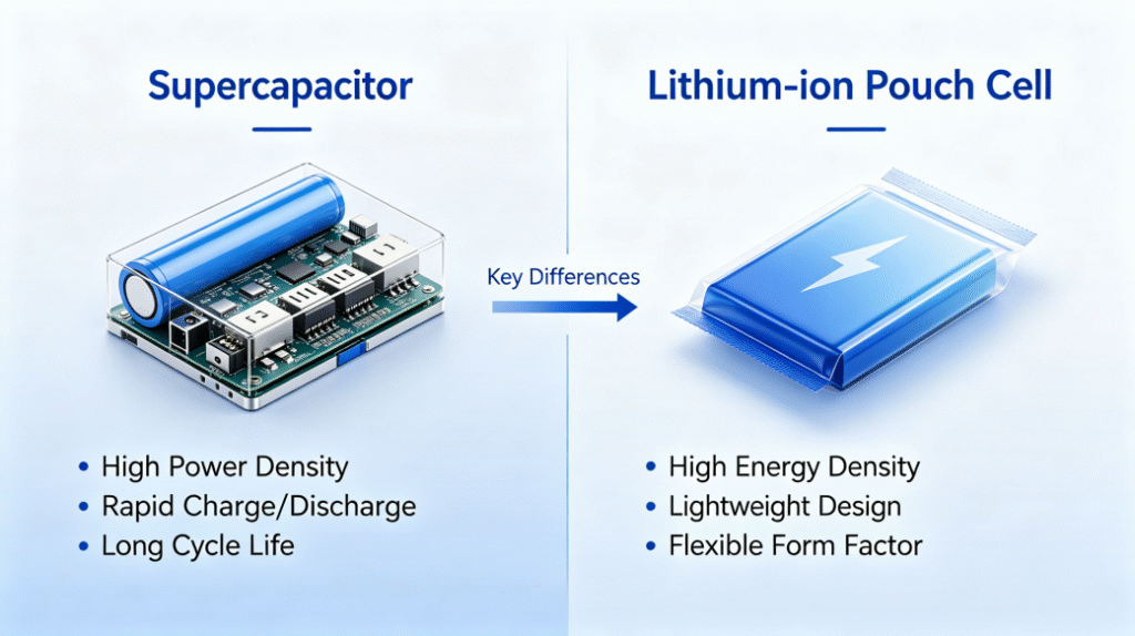supercapacitor vs lipo battery