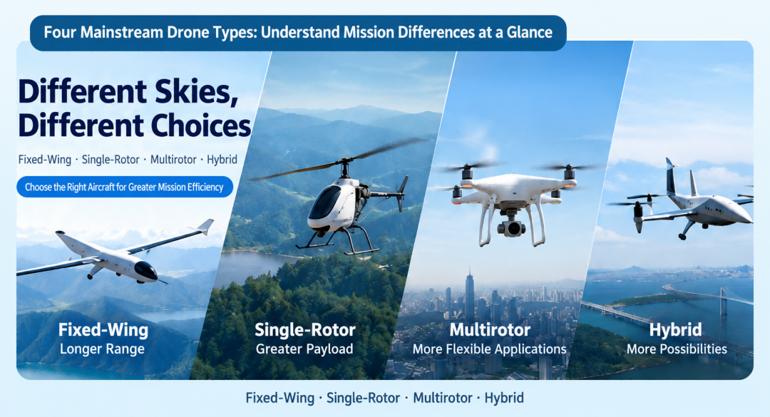 1 four main stream drone types understand mission differencesata glance