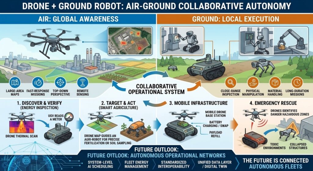 drone + ground robot why air ground collaboration could become the next major unmanned system architecture