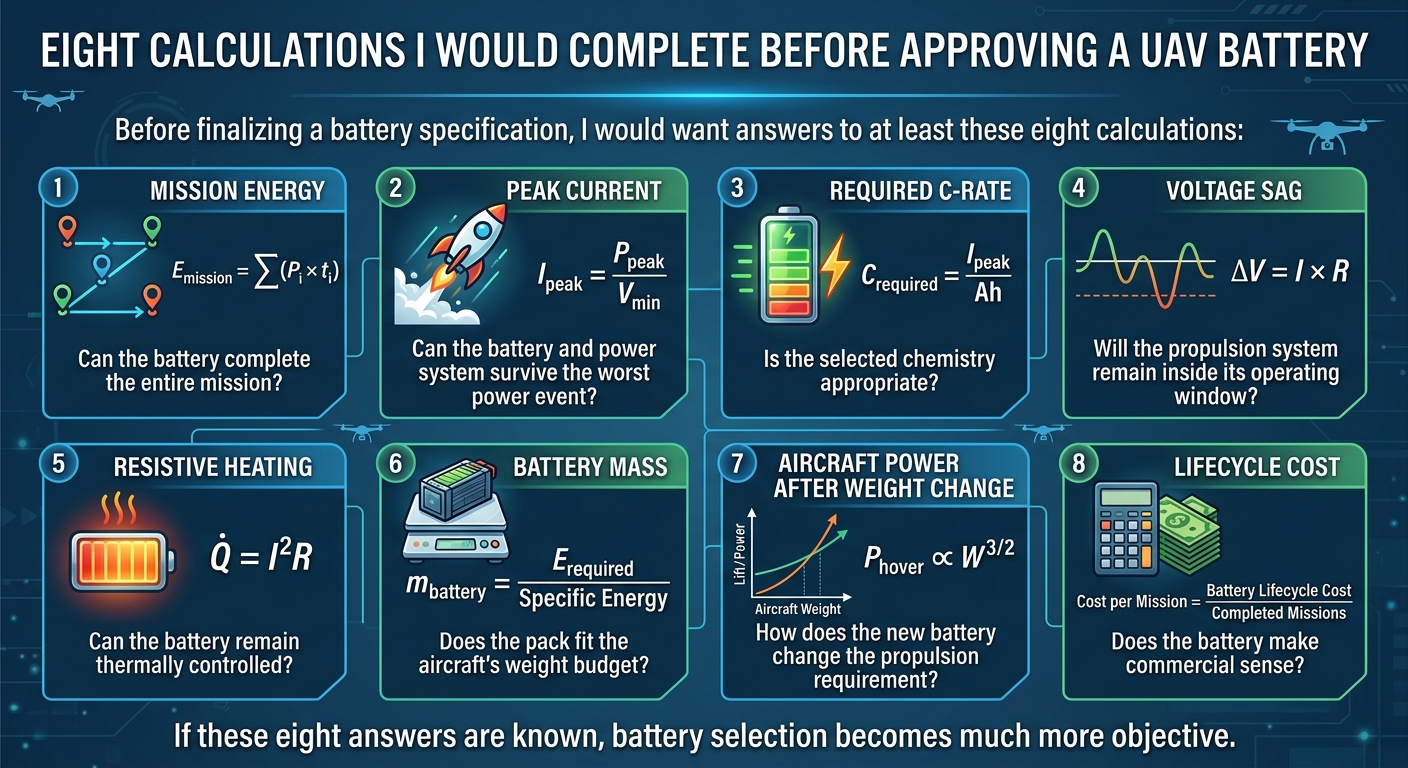 eight calculations i would complete before approving a uav battery